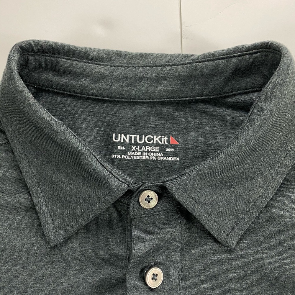 unTUCKit Grey Causal Button Polo